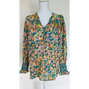 Bohemian Traders Boho Blouse SIZE S Suit 8 Cotton Floral